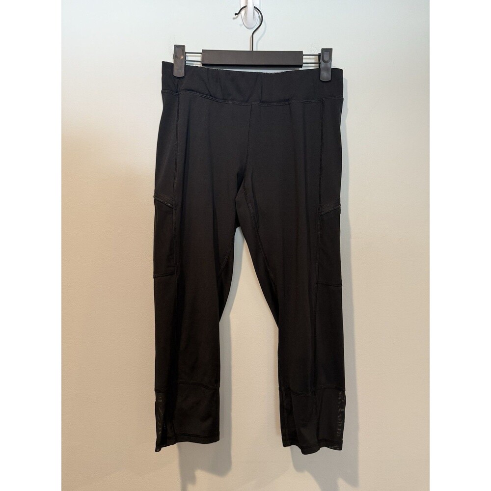 Champion Duo Dry Athletic Capris Medium Blk Gym Athleisure Travel Yoga Gorpcore